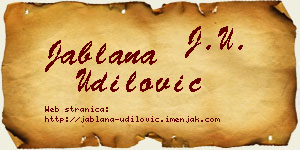 Jablana Udilović vizit kartica
